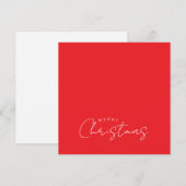 Carte Happy Holidays Christmas New Year Season Red Card (Devant / Derrière)