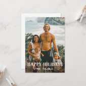 Carte Happy Holidays from Hawaii photo holiday card (Devant/Arrière en situation)