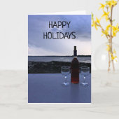 CARTE ****HAPPY HOLIDAYS FROM THE LAKE*** (Fleur jaune)