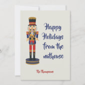 Carte Happy Holidays from the nuthouse drôle Nutcracker (Devant)