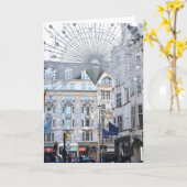 Carte Happy Holidays Londres Royaume-Uni Noël Festive Sa (Fleur jaune)