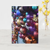 Carte Happy Holidays Londres Royaume-Uni Noël Festive Sa (Fleur jaune)