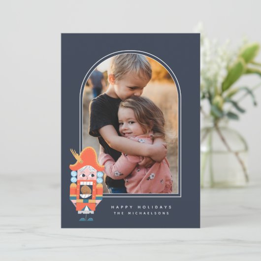 Carte HAPPY HOLIDAYS NUTCRACKER Add Your (Debout devant)