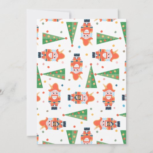 Carte HAPPY HOLIDAYS NUTCRACKER Add Your (Dos)