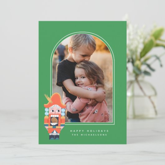 Carte HAPPY HOLIDAYS NUTCRACKER Add Your (Debout devant)