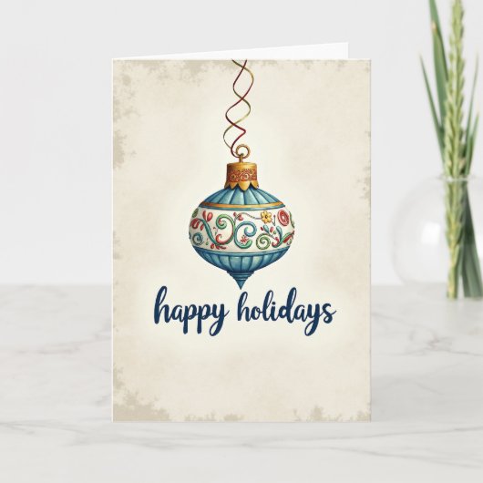 Carte Happy Holidays Ornament Card (Devant)