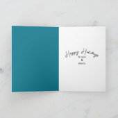 Carte Happy Holidays Penguin Under Northern Lights (Intérieur)