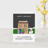 Carte Happy Holidays to Property Manager (Fleur jaune)