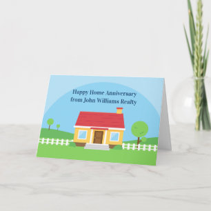 Carte Happy Home Anniversaire Custom Realtor
