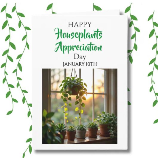 Carte Happy Houseplants Appreciation Day | Jan 10th