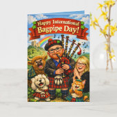 Carte Happy International Bagpipe Day March 10th Card (Fleur jaune)