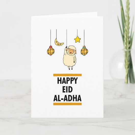 Carte Happy Islamic Eid Al-Adha Mubarak (Devant)