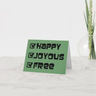 Carte Happy Joyous Free Slogan Citation amusant Texte gr