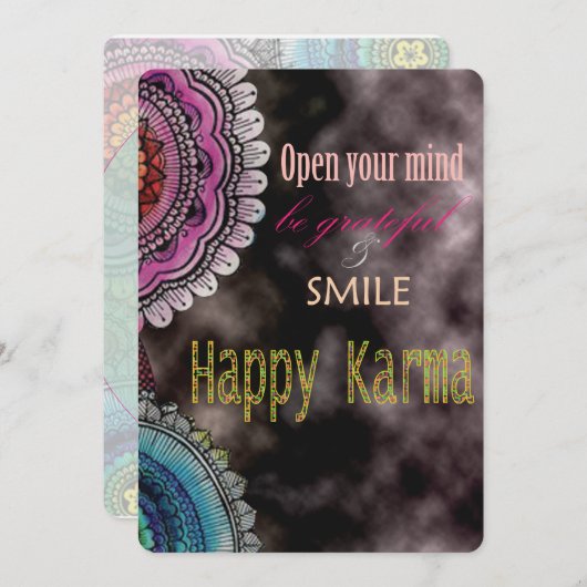 Carte Happy Karma (Devant / Derrière)