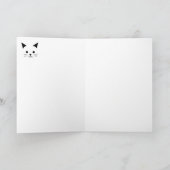 Carte Happy Kitten en carton avec ruban (Intérieur)