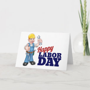 Carte Happy Labor Day Worker Design