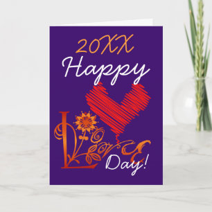 Carte hAPPY LOVE dAY - Customisée