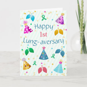 Carte Happy Lung-aversaire Bande Verte Personnalisée