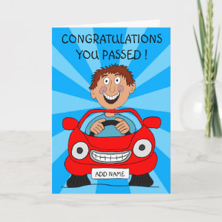 Carte Happy Man Passé le test de conduite