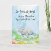 Carte Happy Manatee Appreciation Day (Devant)