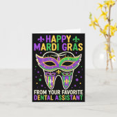 Carte Happy Mardi Gras From Your Favorite Dental Istant (Fleur jaune)