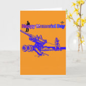 Carte Happy memorial day orange (Fleur jaune)