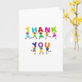 Carte Happy Merci Cute Cartoon Diverse Kids Texte (Fleur jaune)