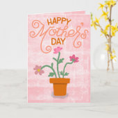 Carte Happy Mother’s Day – Bright Floral Abstract (Fleur jaune)