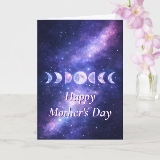 Carte Happy Mother’s Day Celestial Moon Phases Card (Orchidée)