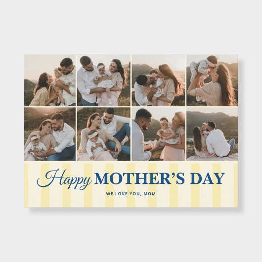 Carte Happy Mothers Day 8 Photo Flat Greeting Card