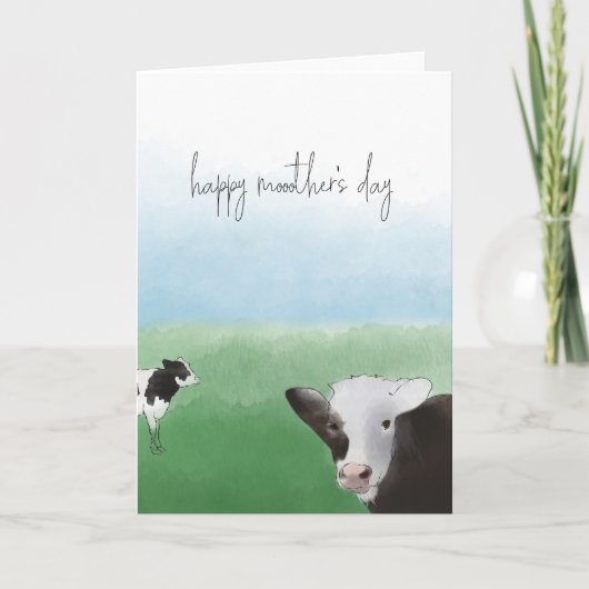 Carte Happy Mother's Day Cow (Devant)