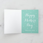 Carte Happy Mother's Day Custom Photos Script Mint Cute (Intérieur)
