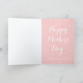 Carte Happy Mother's Day Custom Photos Script Pink Cute (Intérieur)