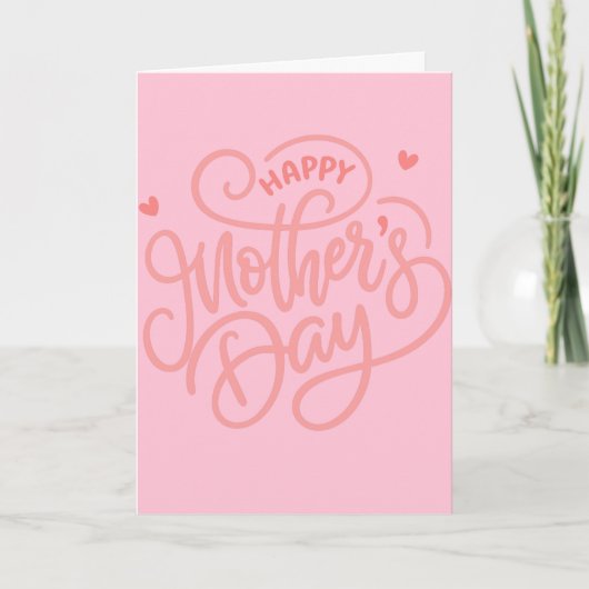 Carte Happy Mother's Day duo pinks (Devant)