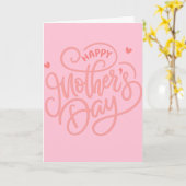 Carte Happy Mother's Day duo pinks (Fleur jaune)