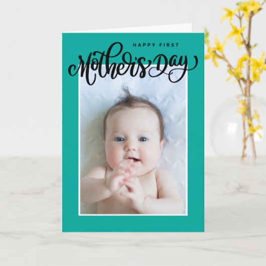 Carte HAPPY MOTHER'S DAY First Mother's Day Ajouter la p (Fleur jaune)