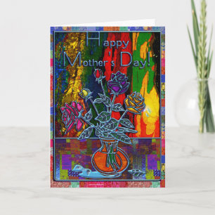 Carte Happy Mothers Day Floral Abstract