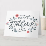 Carte happy mothers day lettering<br><div class="desc">Un design merveilleux qui est parfait comme un cadeau pour maman chère. Que ce soit un anniversaire ou la fête des mères,  donnez à votre mère quelque chose de bien.</div>