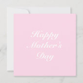 Carte Happy Mother's Day light rose classique script chi (Devant)