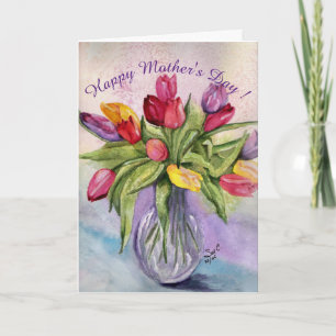 Carte Happy Mother's Day Tulip Bouquet