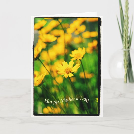 Carte Happy Mother's Day Yellow Flowers (Devant)