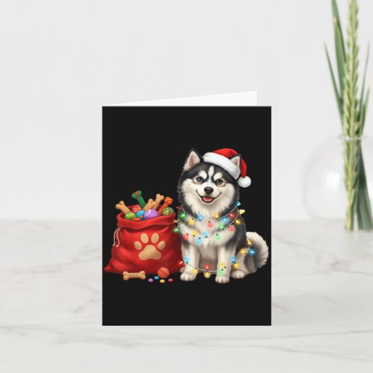Carte Happy Msky Christmas Lights Dog Mom Msky  (Devant)