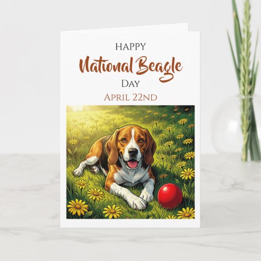 Carte Happy National Beagle Day | April 22nd (Devant)