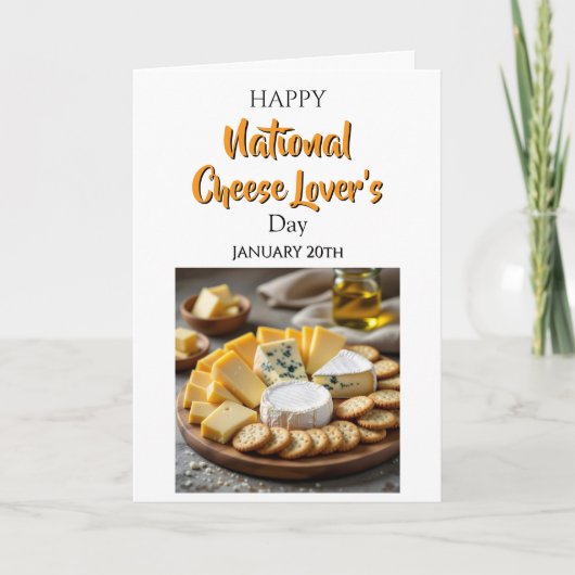 Carte Happy National Cheese Lovers Day | Jan 20th (Devant)