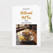 Carte Happy  National Hot Tea Day | January 12th (Devant)