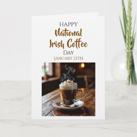 Carte Happy National Irish Coffee Day | January 25th (Devant)