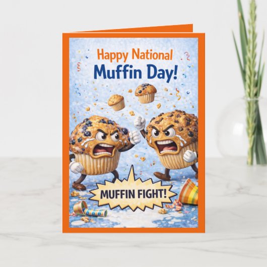Carte Happy National Muffin Day Greeting Card, Feb 20th (Devant)