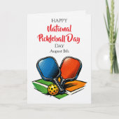 Carte Happy National Pickleball Day | August 8th (Devant)