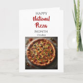 Carte Happy National Pizza Month is October (Devant)