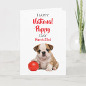 Carte Happy National Puppy Day - March 23rd (Devant)